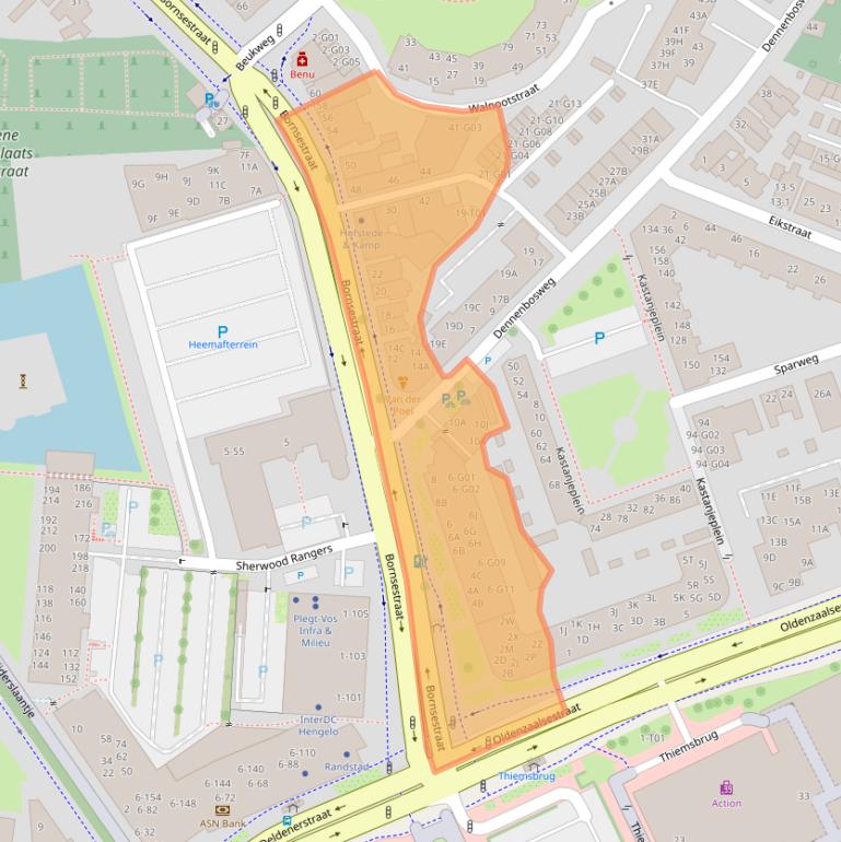 Kaart van postcodegebied 7556BG.