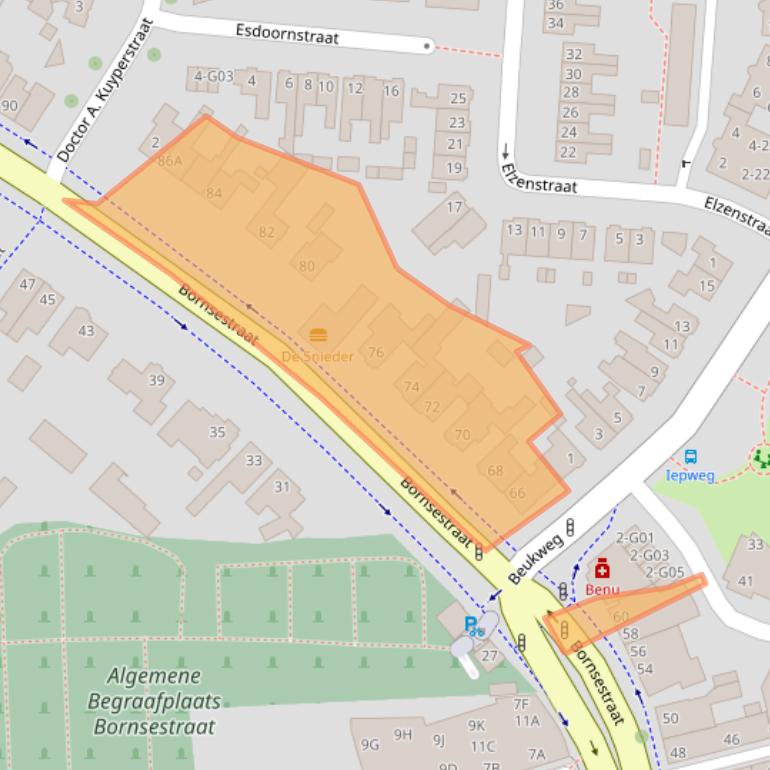 Kaart van postcodegebied 7556BH.