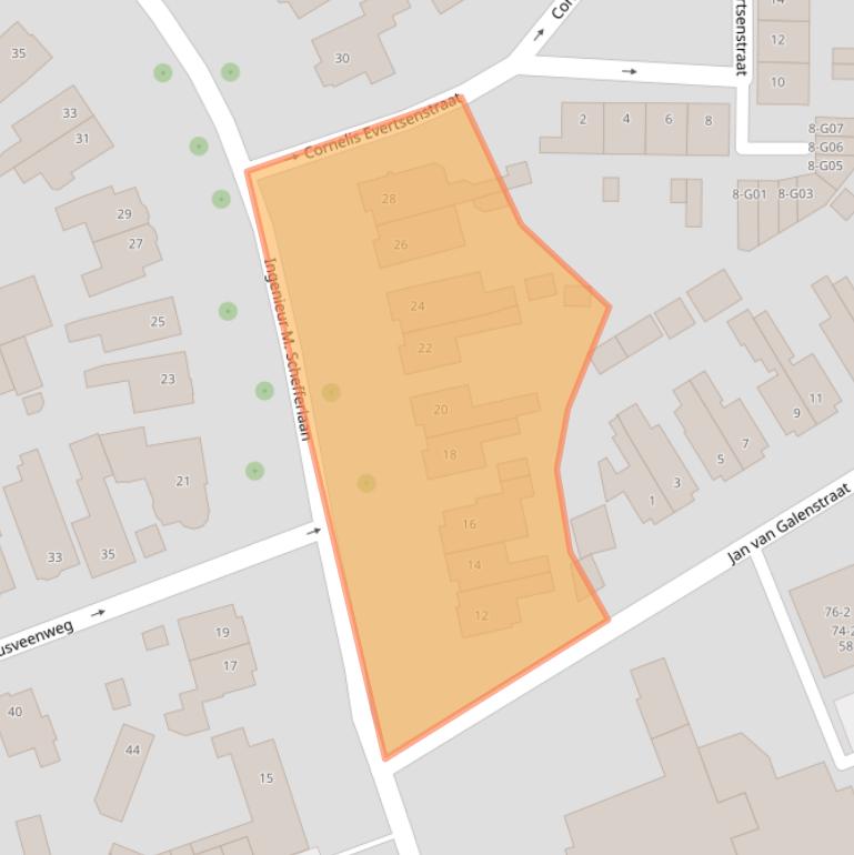 Kaart van postcodegebied 7556CS.