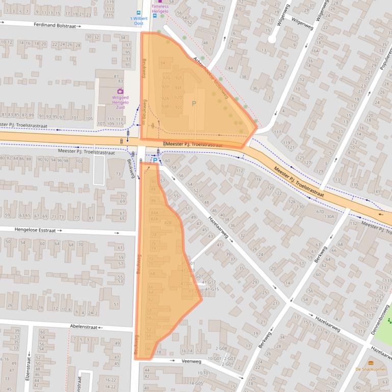 Kaart van postcodegebied 7556DG.