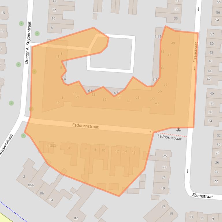 Kaart van postcodegebied 7556DH.