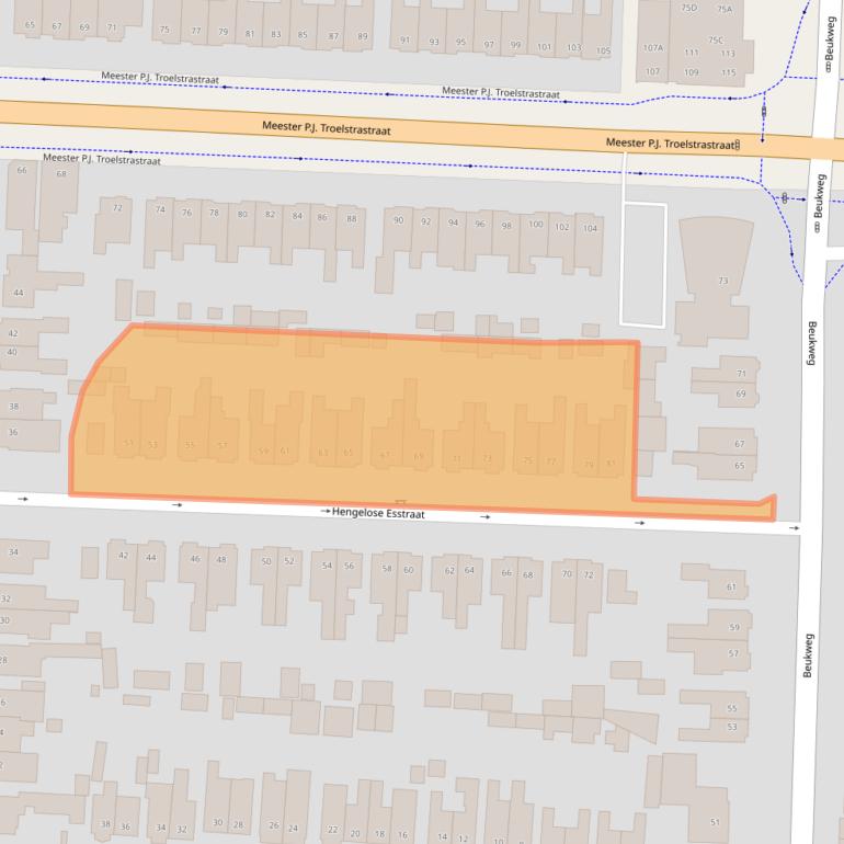 Kaart van postcodegebied 7556EB.