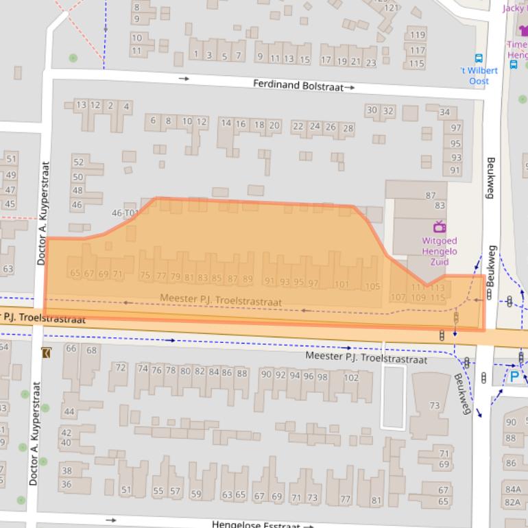 Kaart van postcodegebied 7556EJ.