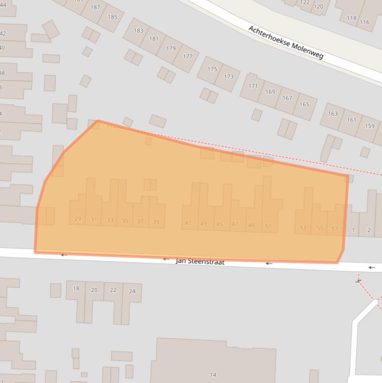 Kaart van postcodegebied 7556GB.