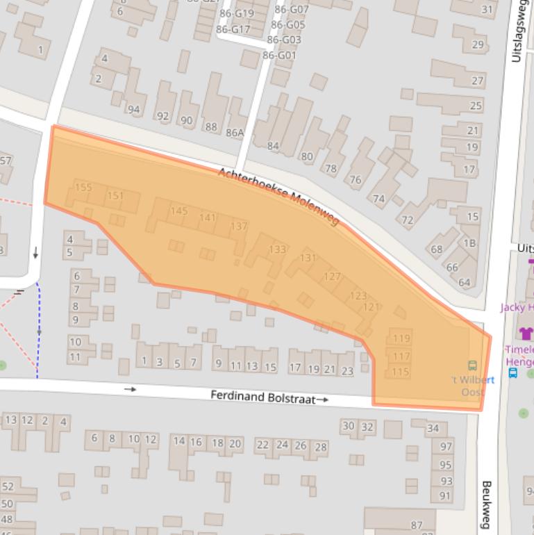 Kaart van postcodegebied 7556GH.