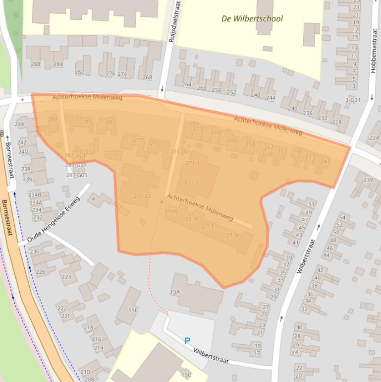 Kaart van postcodegebied 7556GL.