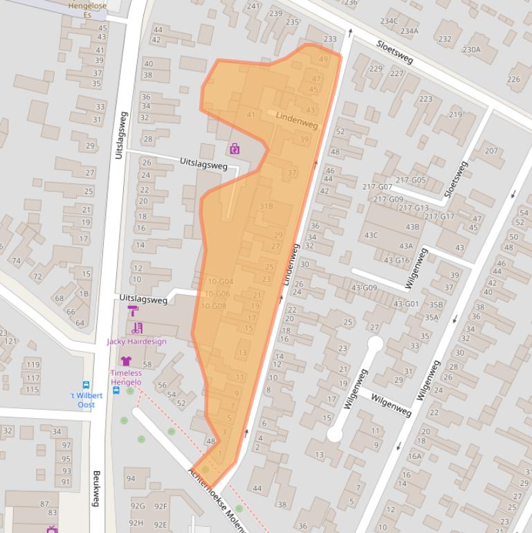 Kaart van postcodegebied 7556HH.