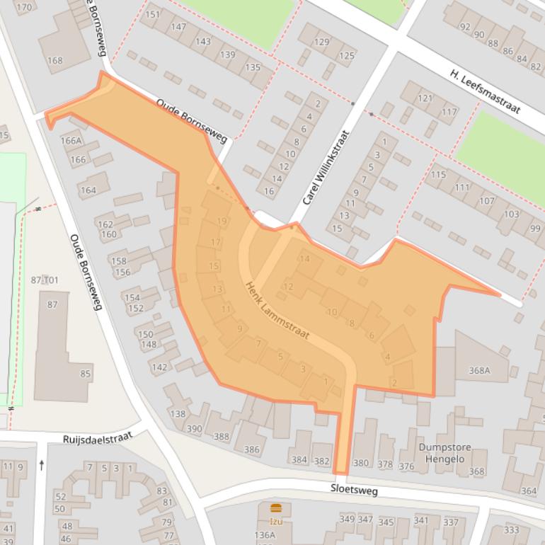 Kaart van postcodegebied 7556HZ.