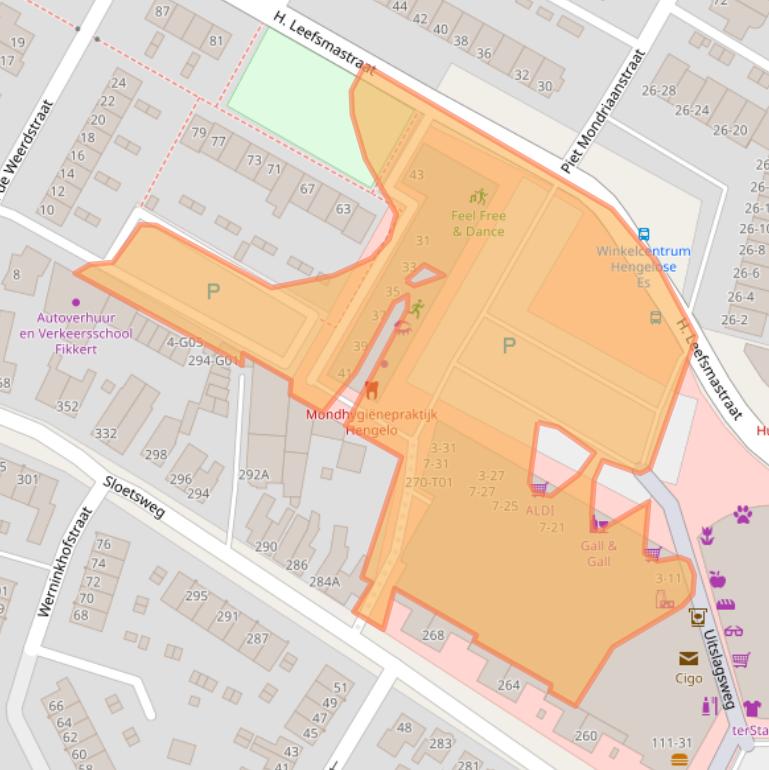 Kaart van postcodegebied 7556JD.