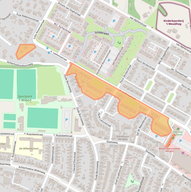 Kaart van postcodegebied 7556JE.