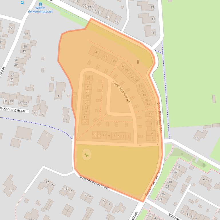 Kaart van postcodegebied 7556JH.