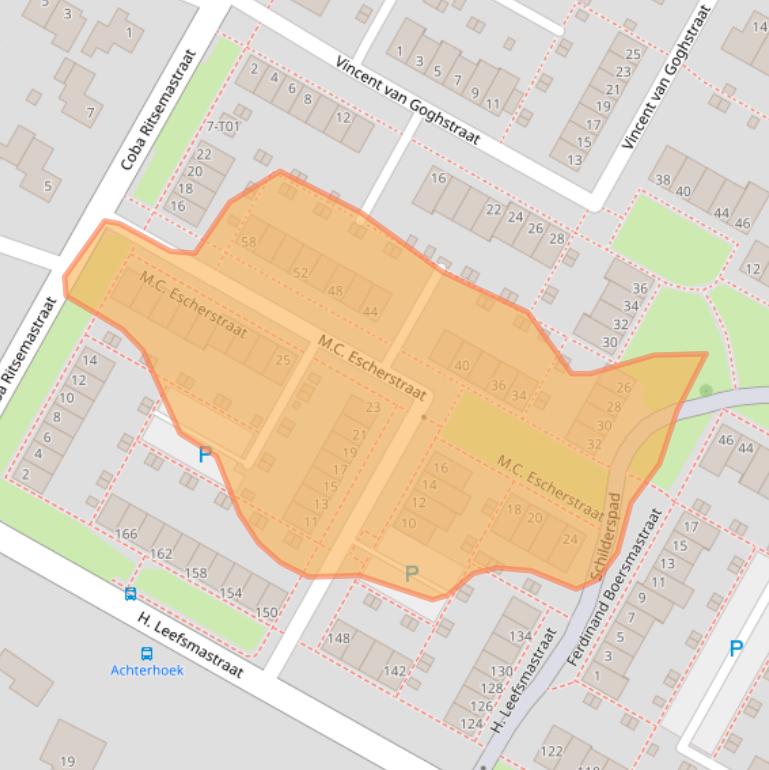 Kaart van postcodegebied 7556JJ.