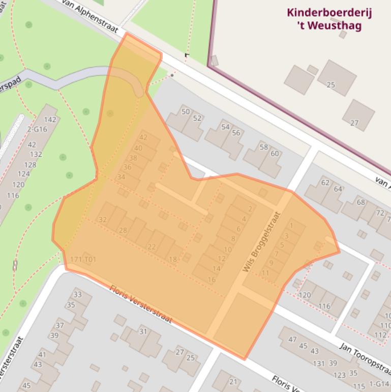 Kaart van postcodegebied 7556LD.