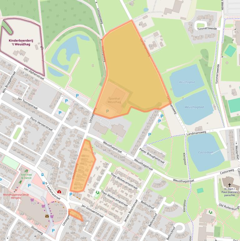 Kaart van postcodegebied 7556LT.