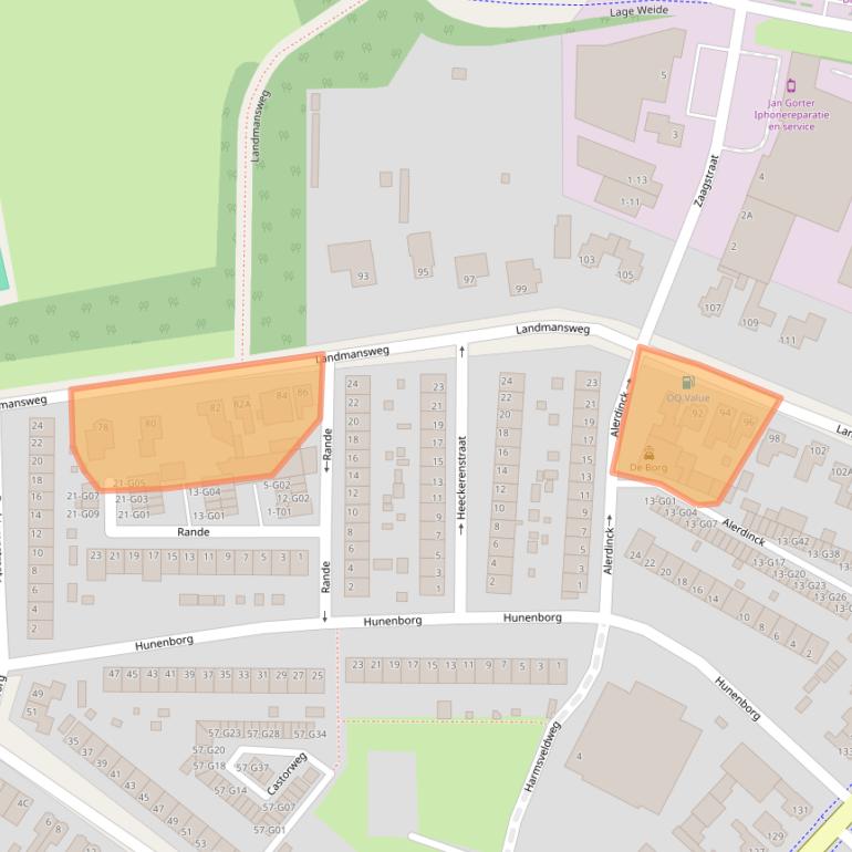 Kaart van postcodegebied 7556LX.