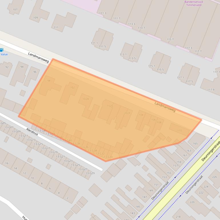 Kaart van postcodegebied 7556LZ.