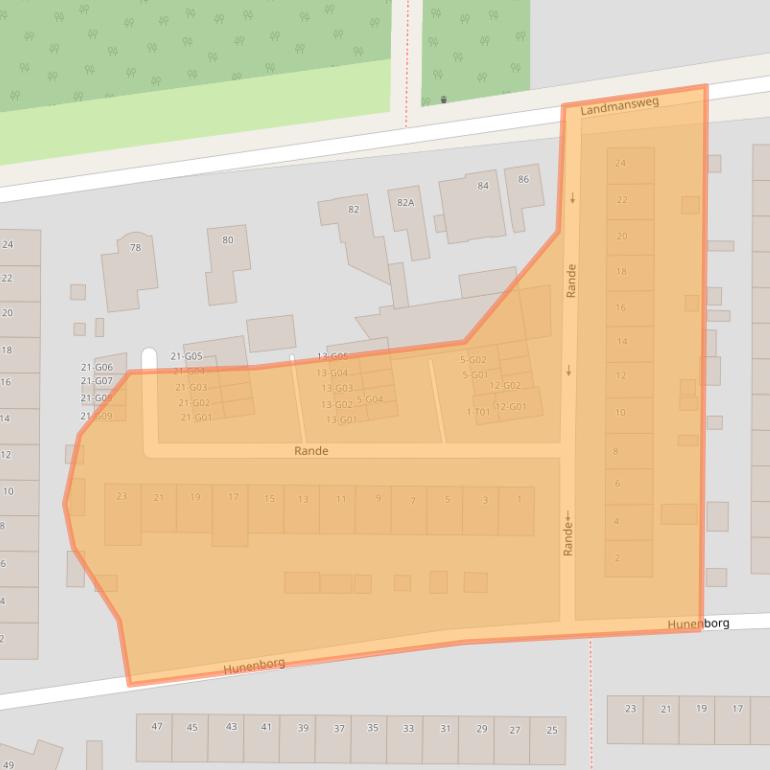 Kaart van postcodegebied 7556ML.