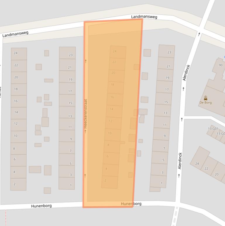 Kaart van postcodegebied 7556MT.