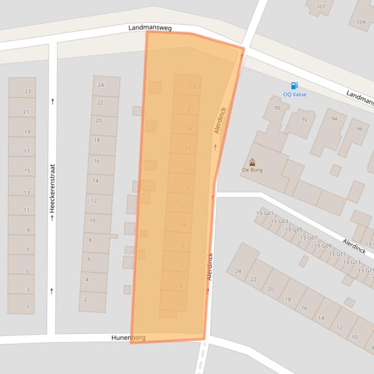 Kaart van postcodegebied 7556MV.