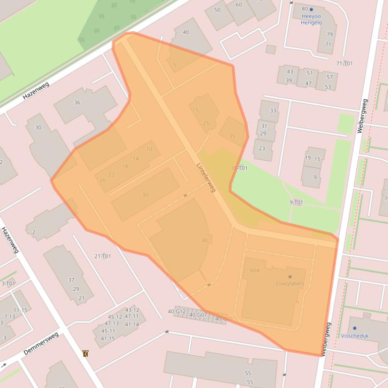 Kaart van postcodegebied 7556PD.