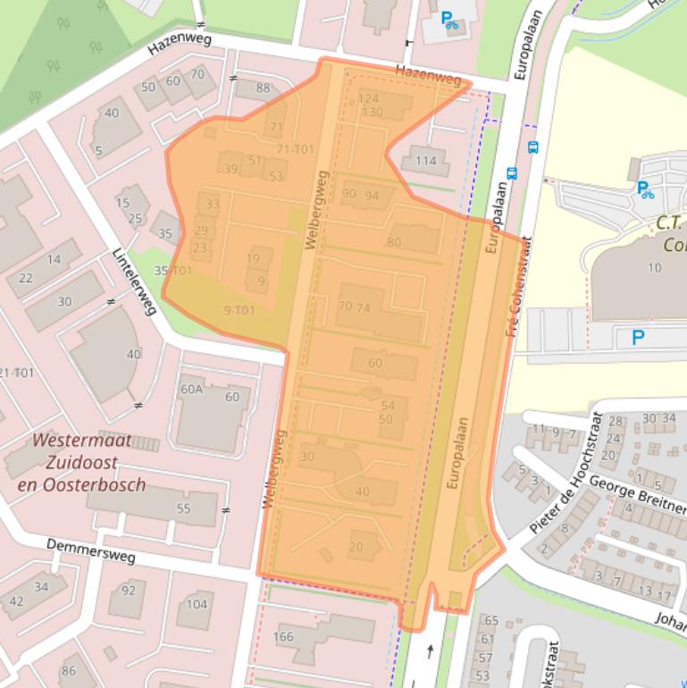 Kaart van postcodegebied 7556PE.