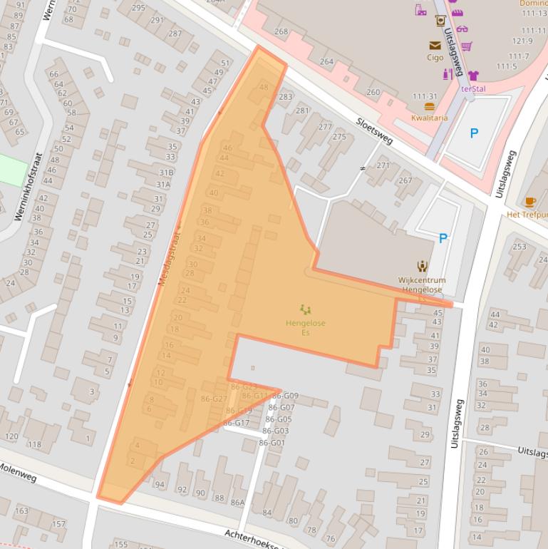 Kaart van postcodegebied 7556VN.