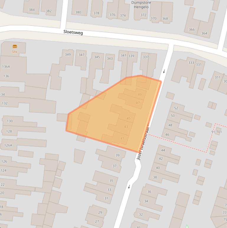 Kaart van postcodegebied 7556VW.