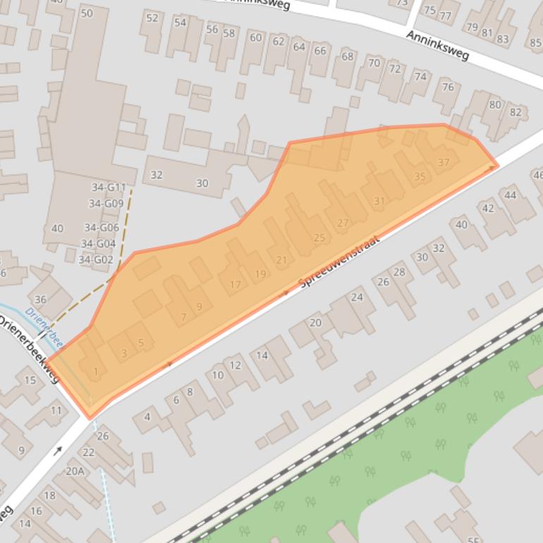Kaart van postcodegebied 7557AJ.