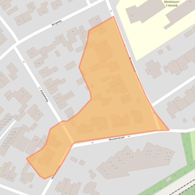 Kaart van postcodegebied 7557BV.