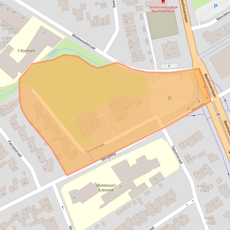 Kaart van postcodegebied 7557BX.