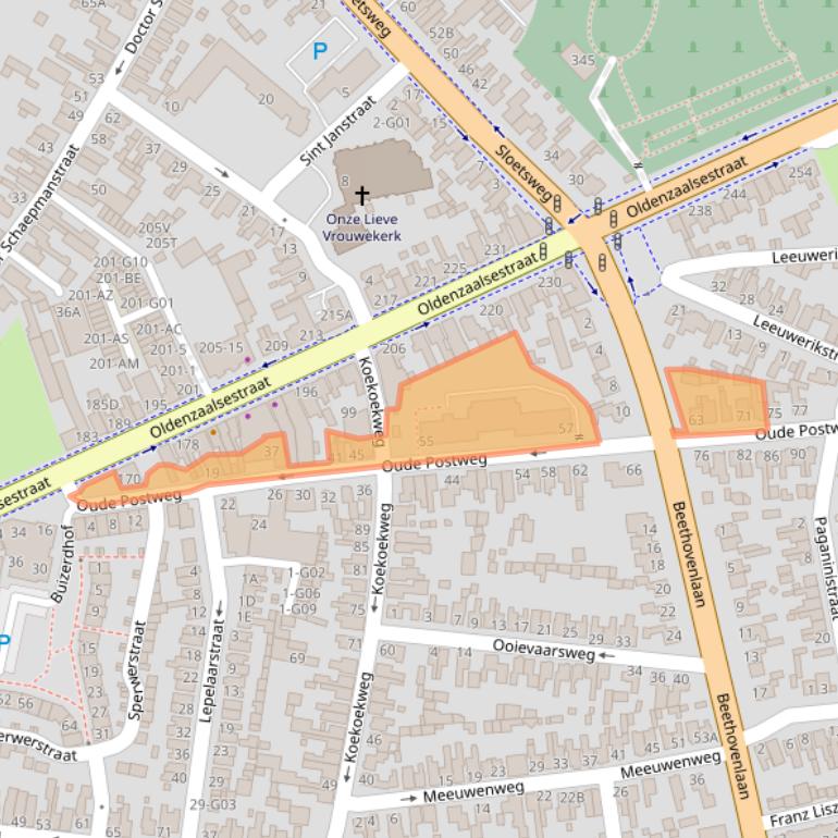 Kaart van postcodegebied 7557DA.