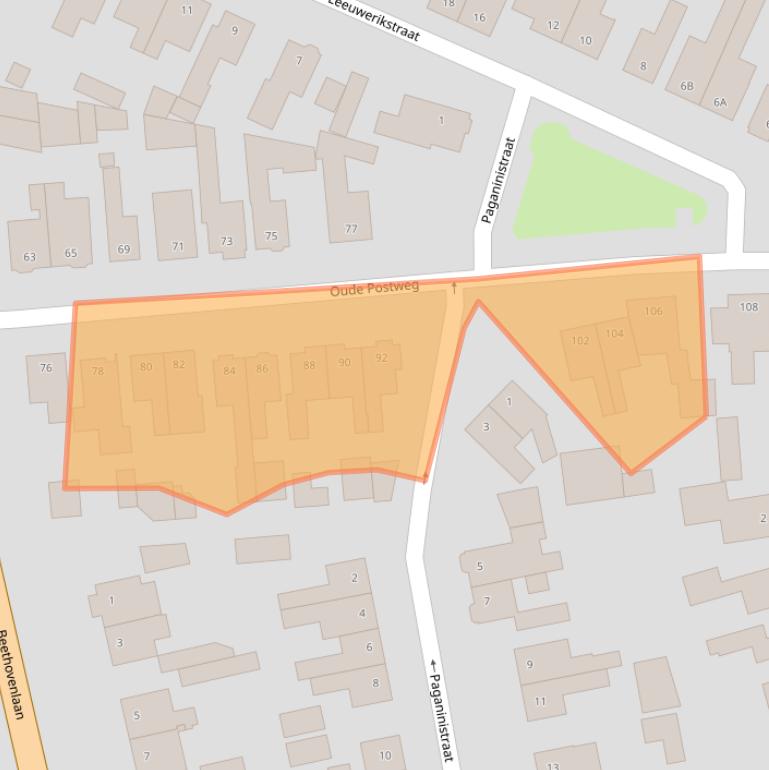 Kaart van postcodegebied 7557DG.