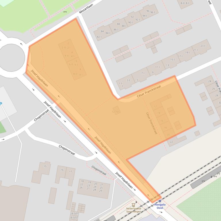 Kaart van postcodegebied 7557EE.