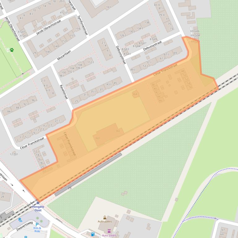 Kaart van postcodegebied 7557EG.