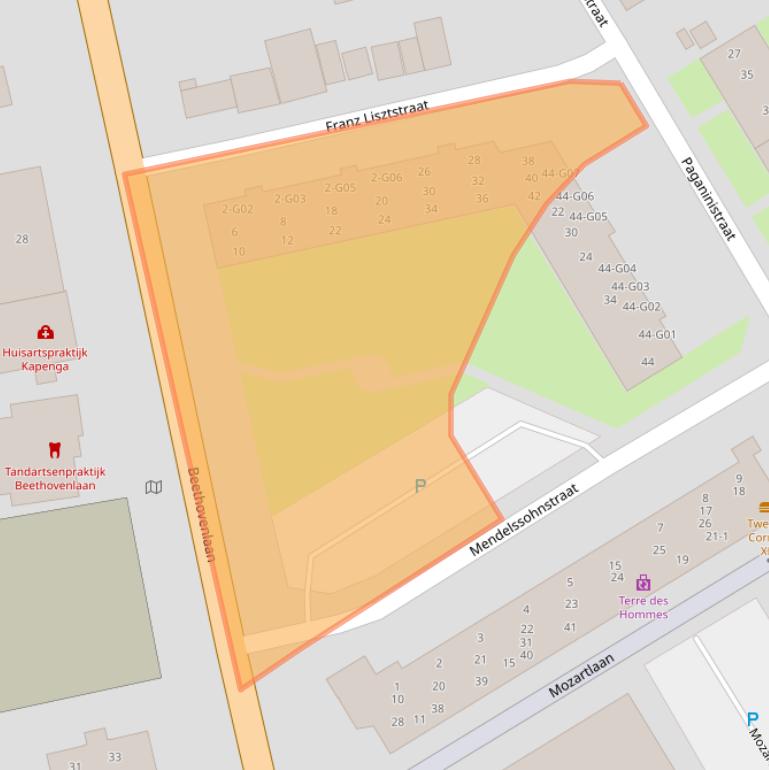 Kaart van postcodegebied 7557EL.