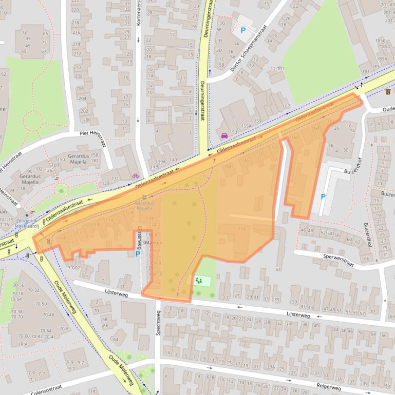 Kaart van postcodegebied 7557GA.