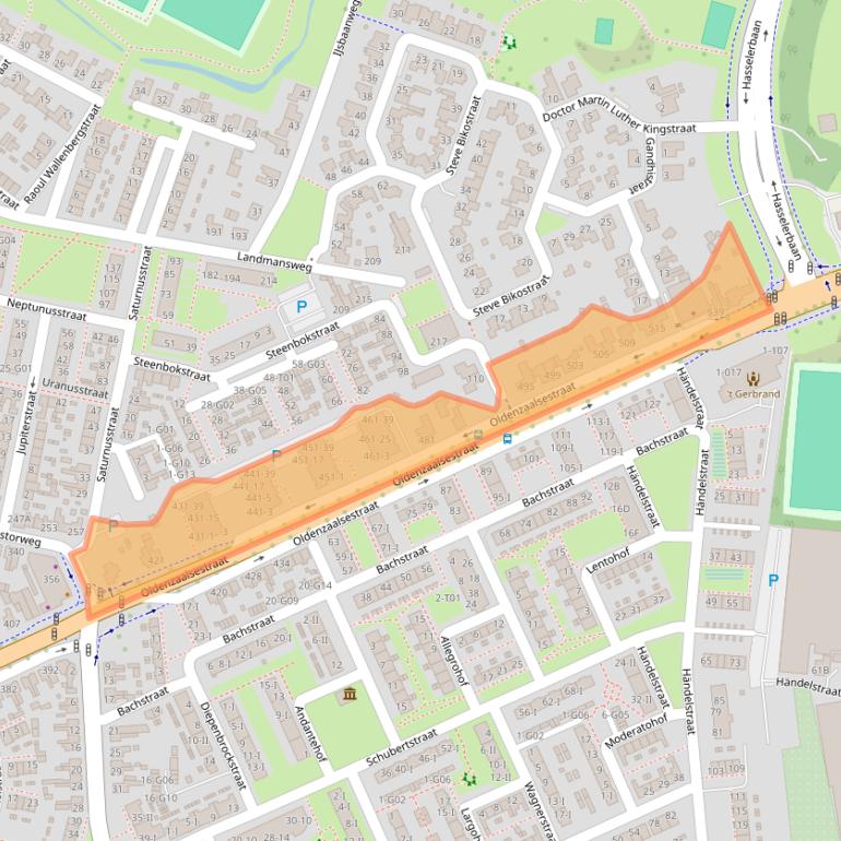 Kaart van postcodegebied 7557GN.