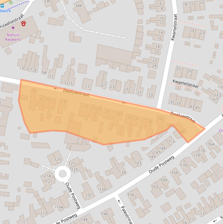 Kaart van postcodegebied 7557GT.