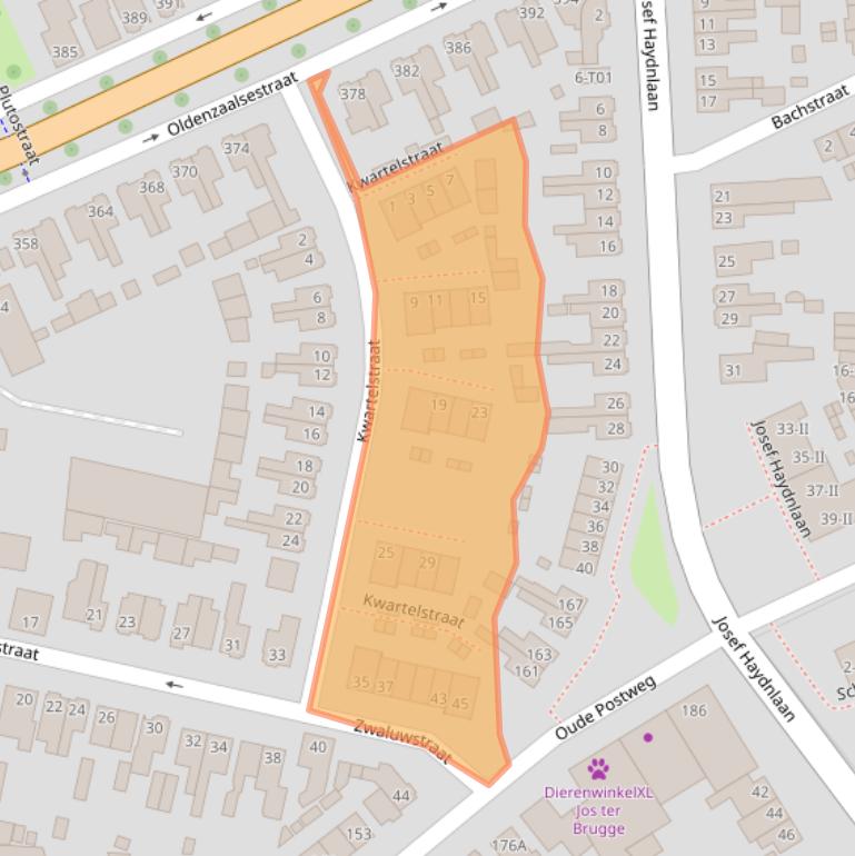 Kaart van postcodegebied 7557GV.