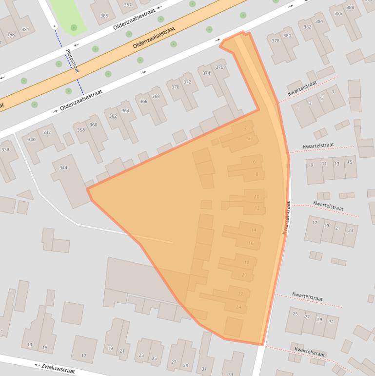 Kaart van postcodegebied 7557GW.