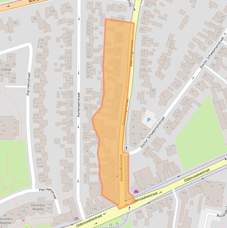 Kaart van postcodegebied 7557HA.