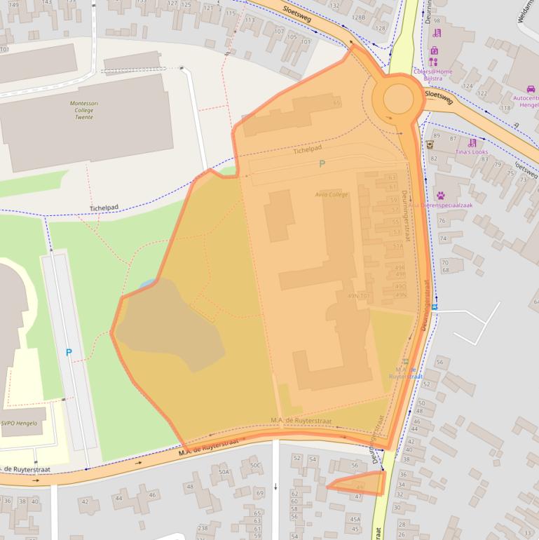 Kaart van postcodegebied 7557HB.