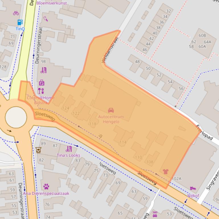 Kaart van postcodegebied 7557HR.
