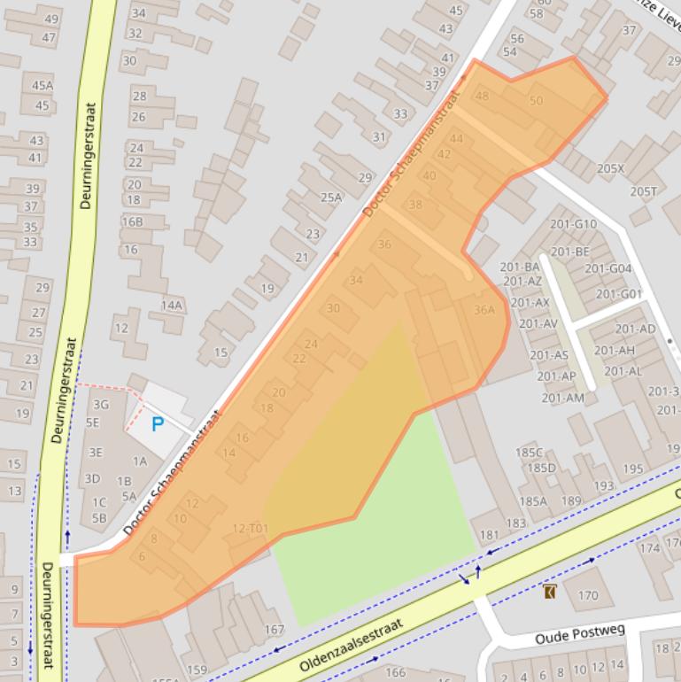 Kaart van postcodegebied 7557JC.