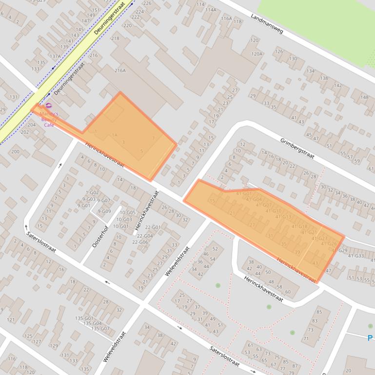 Kaart van postcodegebied 7557JJ.