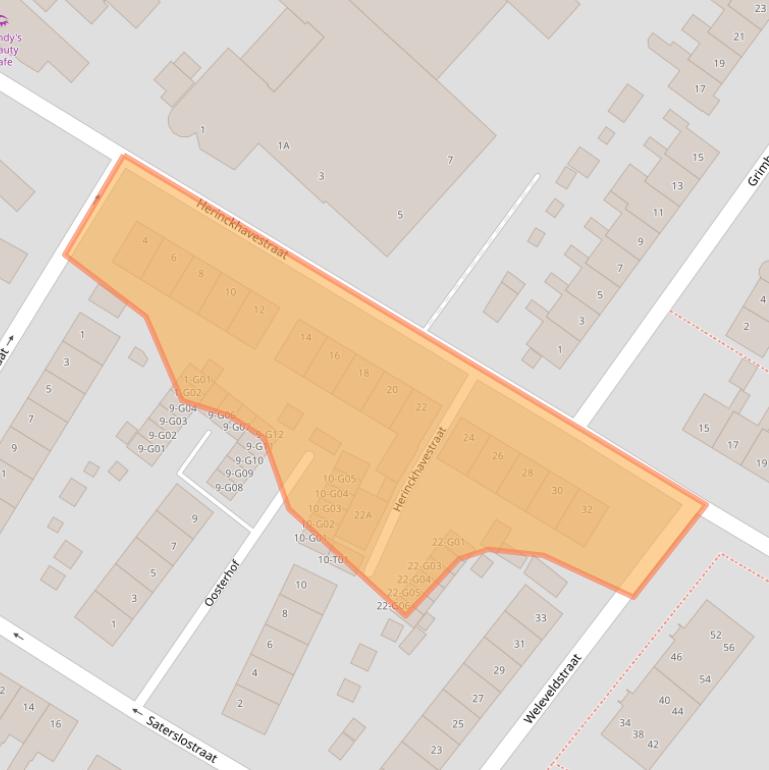 Kaart van postcodegebied 7557JL.