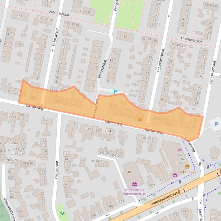 Kaart van postcodegebied 7557KL.