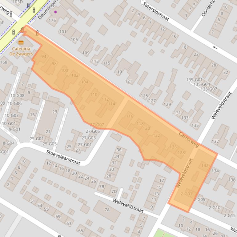 Kaart van postcodegebied 7557KM.