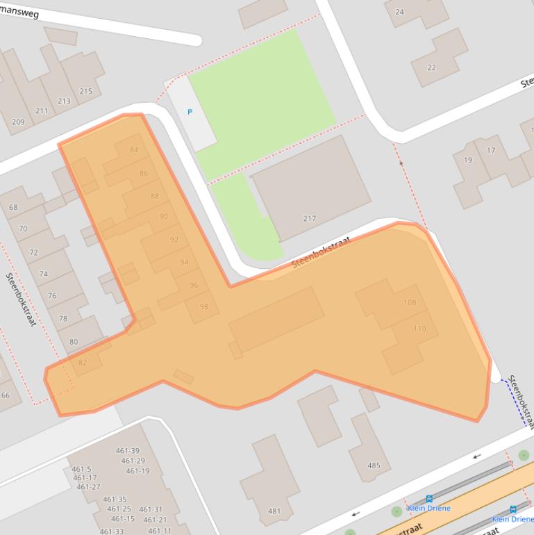 Kaart van postcodegebied 7557LJ.