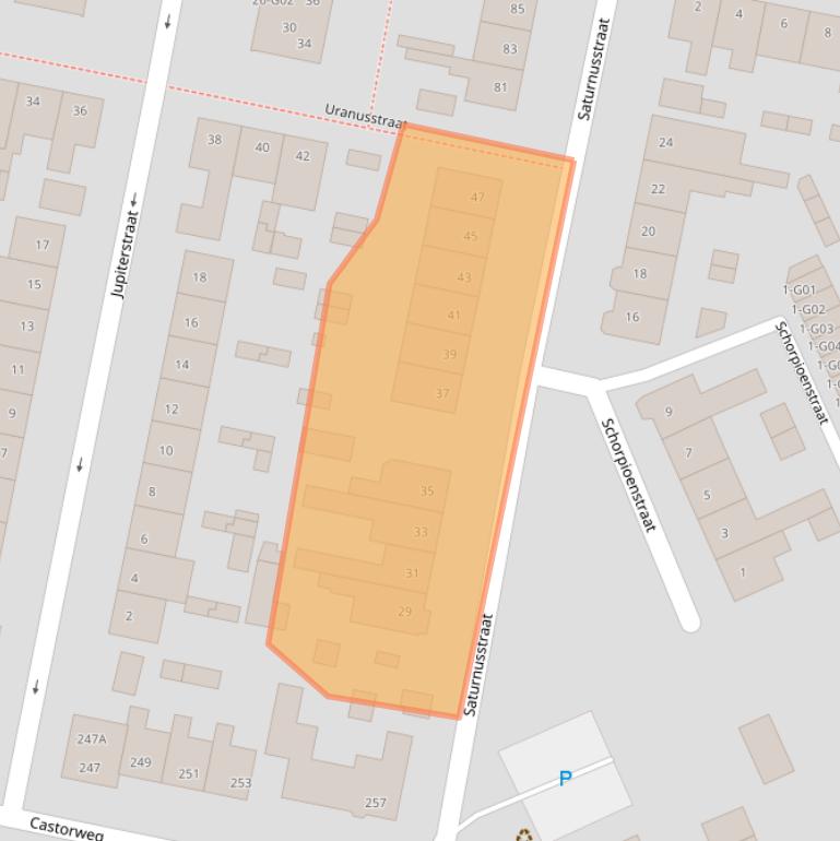 Kaart van postcodegebied 7557LK.